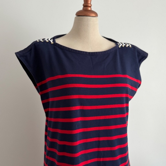 Tommy Hilfiger - Red & Blue Stripe Midi Dress - Picture 2 of 7